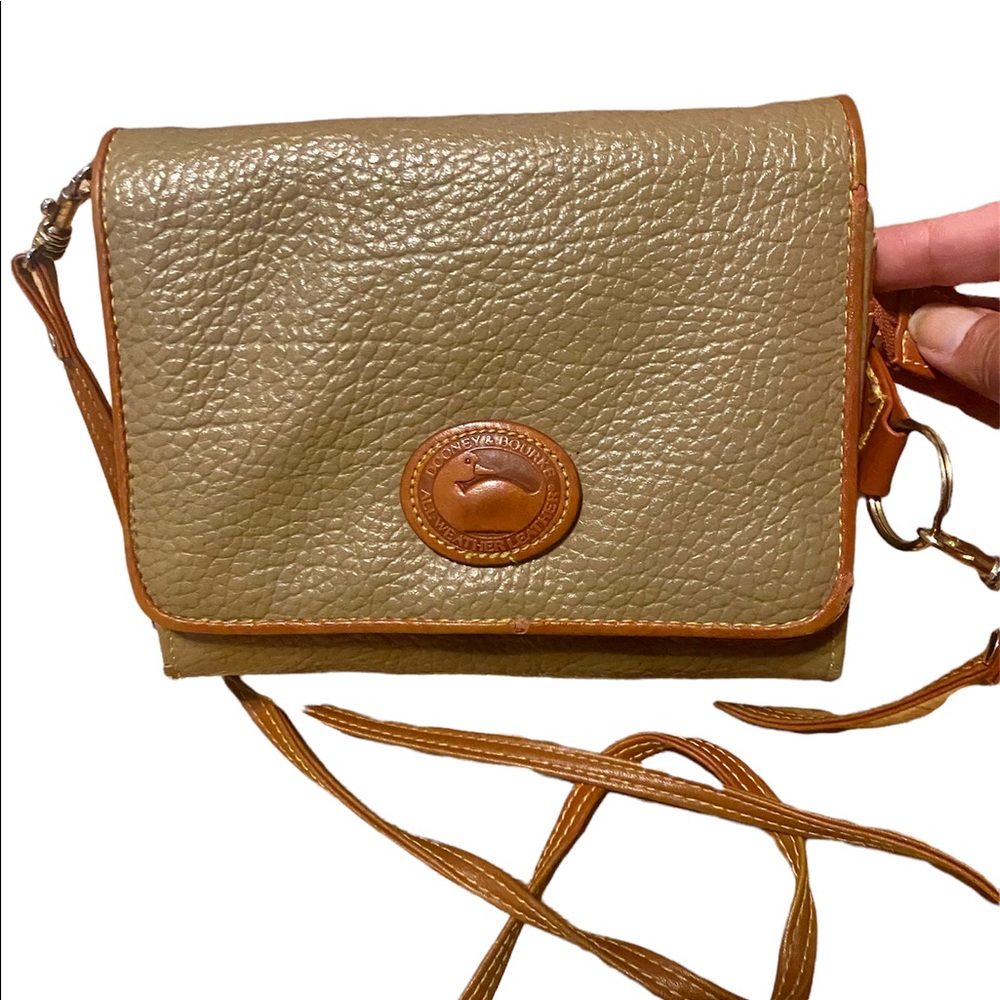Dooney & Bourke Tan Leather Crossbody Bag Vintage 90’s